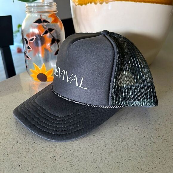 Revival Cap Mesh Adjustable Strap NWOT Gray Unisex - Picture 7 of 7